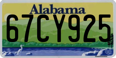 AL license plate 67CY925
