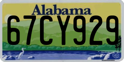 AL license plate 67CY929