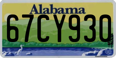 AL license plate 67CY930