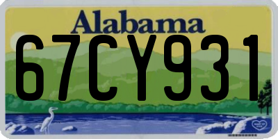 AL license plate 67CY931
