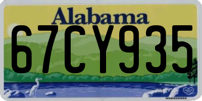 AL license plate 67CY935
