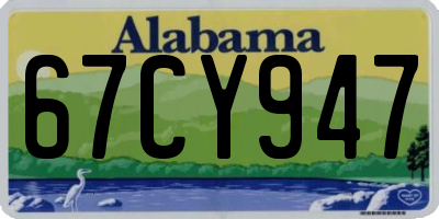 AL license plate 67CY947