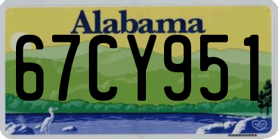 AL license plate 67CY951
