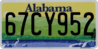 AL license plate 67CY952