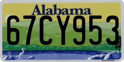 AL license plate 67CY953