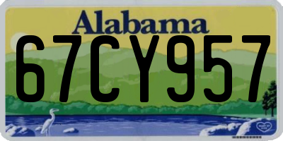 AL license plate 67CY957