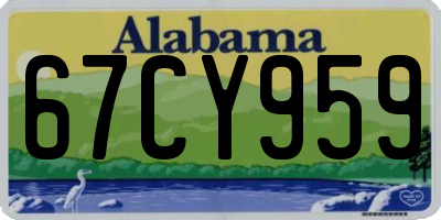 AL license plate 67CY959