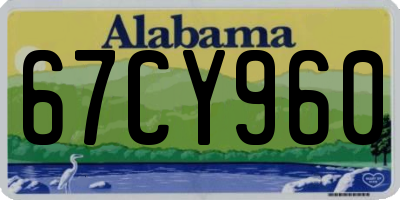AL license plate 67CY960