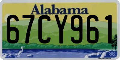 AL license plate 67CY961