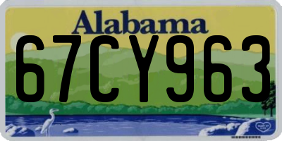 AL license plate 67CY963