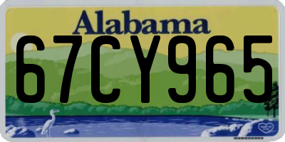 AL license plate 67CY965