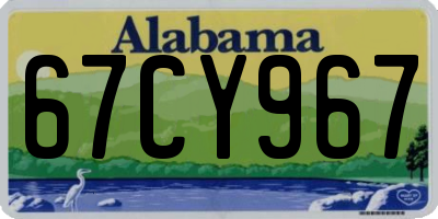 AL license plate 67CY967