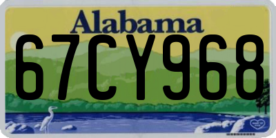 AL license plate 67CY968