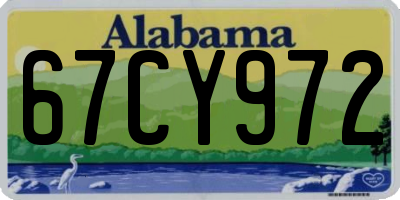 AL license plate 67CY972