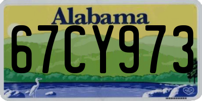 AL license plate 67CY973