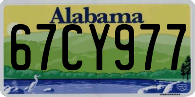 AL license plate 67CY977