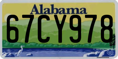 AL license plate 67CY978