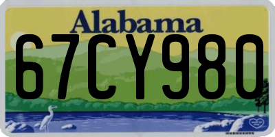 AL license plate 67CY980