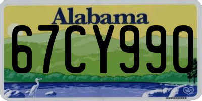 AL license plate 67CY990