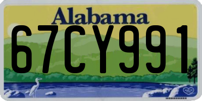 AL license plate 67CY991