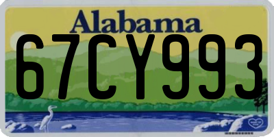 AL license plate 67CY993