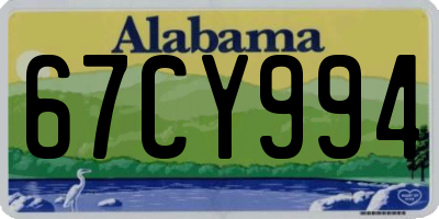 AL license plate 67CY994