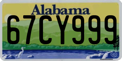 AL license plate 67CY999