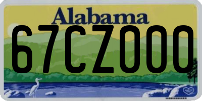 AL license plate 67CZ000