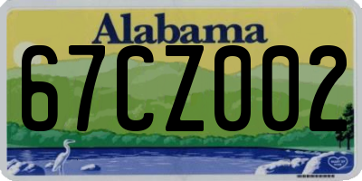 AL license plate 67CZ002