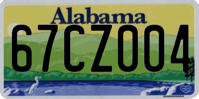 AL license plate 67CZ004