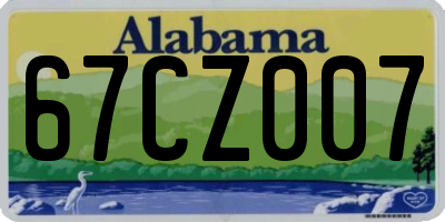 AL license plate 67CZ007