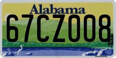AL license plate 67CZ008