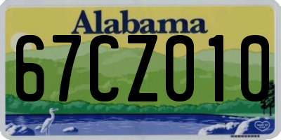 AL license plate 67CZ010
