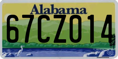 AL license plate 67CZ014