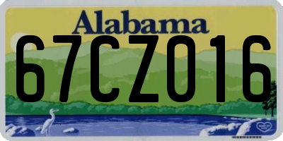 AL license plate 67CZ016