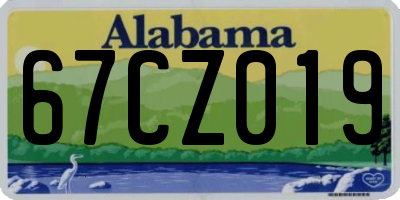 AL license plate 67CZ019