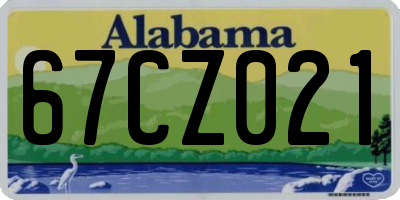 AL license plate 67CZ021