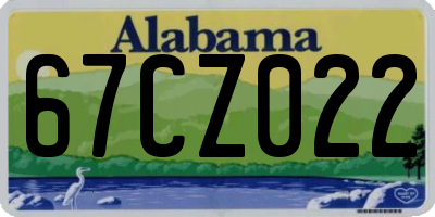 AL license plate 67CZ022