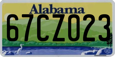 AL license plate 67CZ023