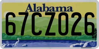 AL license plate 67CZ026