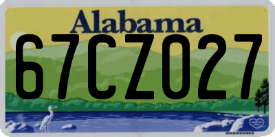 AL license plate 67CZ027