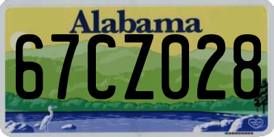 AL license plate 67CZ028