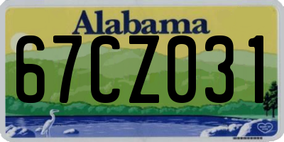 AL license plate 67CZ031