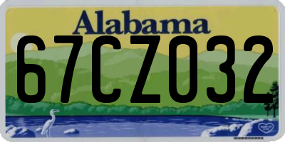 AL license plate 67CZ032