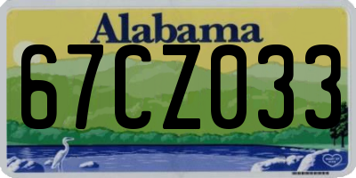 AL license plate 67CZ033