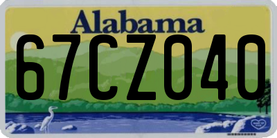 AL license plate 67CZ040