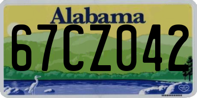 AL license plate 67CZ042
