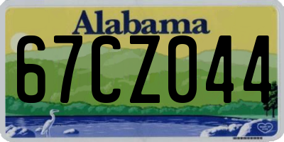 AL license plate 67CZ044