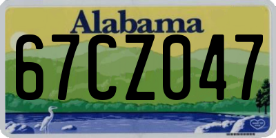 AL license plate 67CZ047