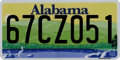 AL license plate 67CZ051
